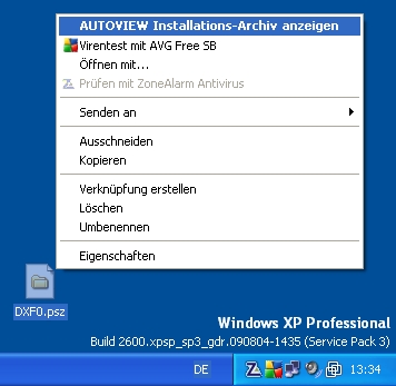 the ArchiveViewer menu