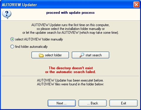 the updater searching window